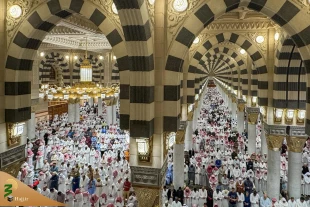 حضور گسترده نمازگزاران در آخرین شب قرآنی مسجدالنبی(ص) 4