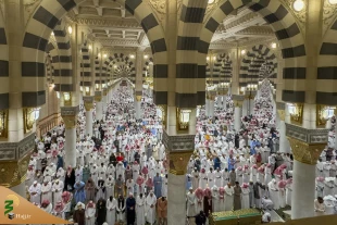 حضور گسترده نمازگزاران در آخرین شب قرآنی مسجدالنبی(ص) 7