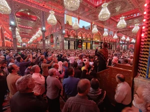 عزاداری زائران ایرانی در سالروز شهادت امام صادق (ع) در کربلای معلی