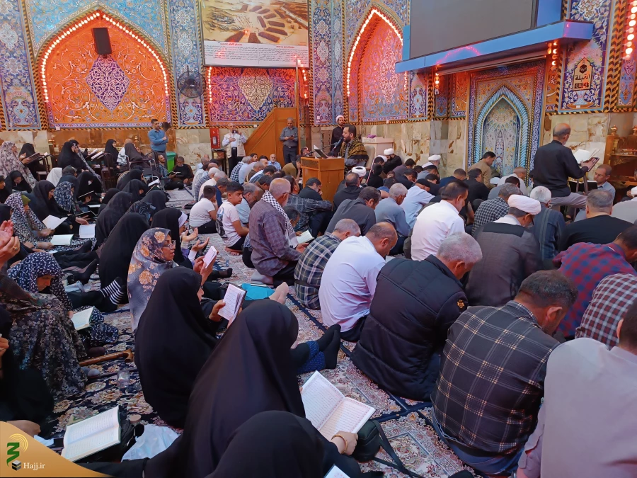 مراسم دعای پرفیض کمیل به همت دفتر نمایندگی بعثه مقام معظم رهبری در محل خیمه گاه حسینی برگزار شد. 9