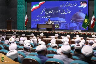 أکد ممثل الولی الفقیه فی شؤون الحج و الزیارة فی لقاء مع الخدام الثقافیة لاهل السنة علی الشکر و الامتنان للدعم الجماعی لعلماء العالم الإسلامی للمظلومین فی فلسطین 3