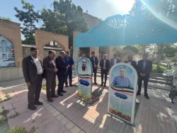 بمناسبت گرامیداشت هفته حج :
تجدید میثاق کارگزاران حج استان مرکزی با شهدا  3