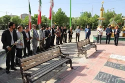 بمناسبت گرامیداشت هفته حج :
تجدید میثاق کارگزاران حج استان مرکزی با شهدا  5