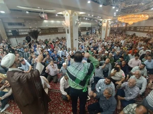 جشن میلاد امام رضا(ع) با حضور زائران ایرانی در حرم الگوی بصیرت و وفاداری +فیلم