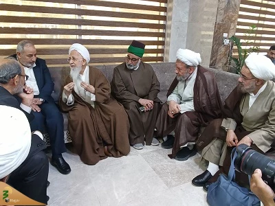 استقبال با شکوه از آیت‌الله عبدالله جوادی آملی در کربلای معلی  9