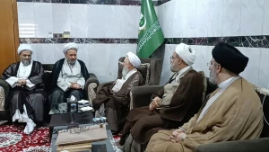 دیدار مسئول دفتر نمایندگی بعثه در عراق با آیت الله العظمی جوادی آملی