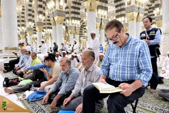 حال‌وهوای مسجد النبی صلی الله علیه وآله در ایام حج 1404 17