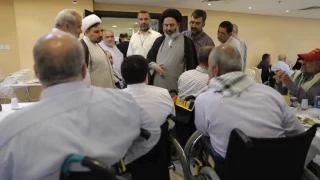 فندق قافلة معاقو مرحله الدفاع المقدس القدامى الوجهة الأولى لزيارة رئيس بعثة الحجاج الإيرانيين في مكة المكرمة