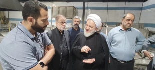 بازدید مسئول دفتر نمایندگی بعثه مقام معظم رهبری در نجف از اشپزخانه الغدیر  6