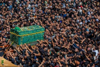 تشییع نمادین پیکر امام جواد علیه‌السلام در کاظمین 2