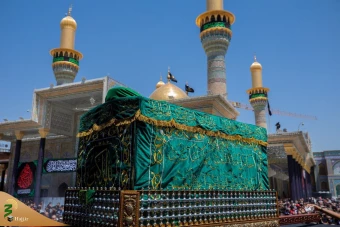 تشییع نمادین پیکر امام جواد علیه‌السلام در کاظمین 5