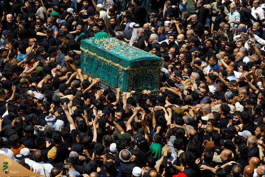 تشییع نمادین پیکر امام جواد علیه‌السلام در کاظمین 12