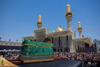 تشییع نمادین پیکر امام جواد علیه‌السلام در کاظمین 13