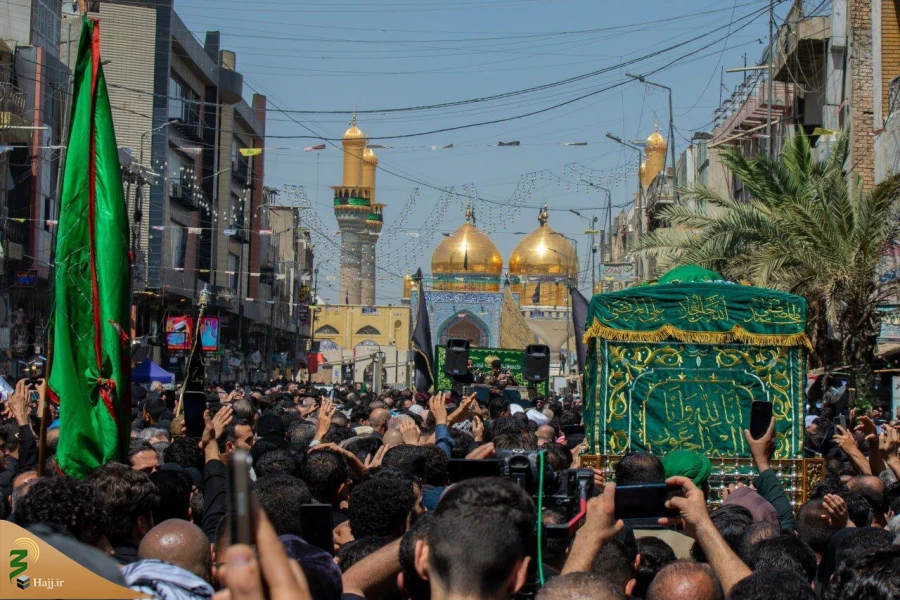 تشییع نمادین پیکر امام جواد علیه‌السلام در کاظمین 14