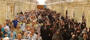 برگزاری دعای روحبخش عرفه در صحن حضرت زهرا (س) در نجف اشرف+عکس