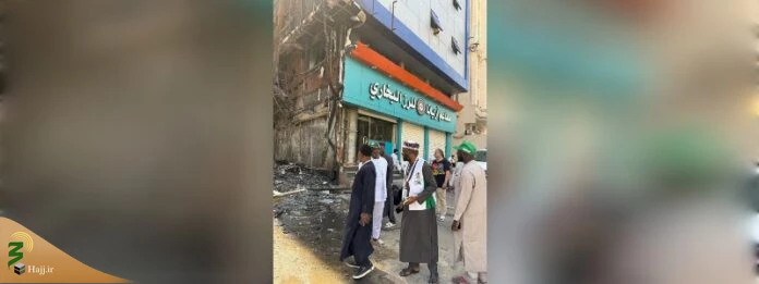 آتش سوزی در هتل محل اقامت زائران نیجریه‌ای 2