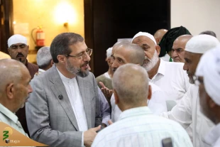 بازدید سرپرست حجاج ایرانی از محل اقامت حاجیان در «مزون متالقه» و گفتگوی صمیمی با زائران 9