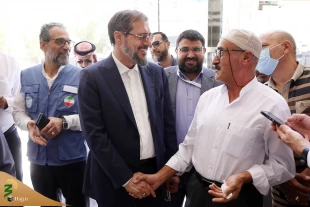 بازدید سرپرست حجاج ایرانی از هتل الرکائز مکه و گفتگوی صمیمی با زائران 2