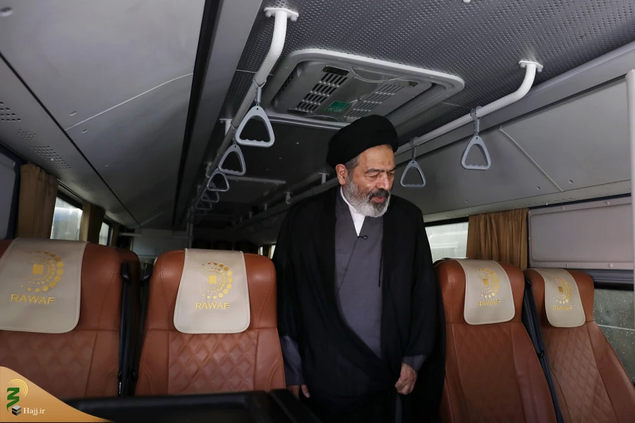بازدید سرپرست حجاج ایرانی از ایستگاه‌های حمل‌ونقل عمومی زائران در مکه 8