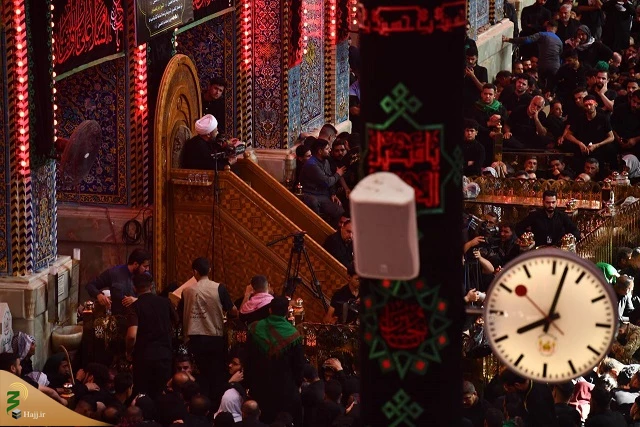 برپایی مراسم مقتل‌خوانی روز عاشورا در کربلا با حضور پرشور زائران 2