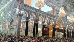 مراسم ویژه تحویل سال نو در جوار حرم امام حسین(ع) برگزار شد+ فیلم 2