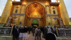 آذین بندی حرم مطهر امام علی در آستانه ۱۳ رجب 8
