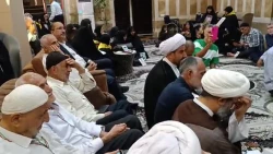 دیدار و گفتگوی اعضای بعثه مقام معظم رهبری در کربلا با پدران و مادران شهدا 2